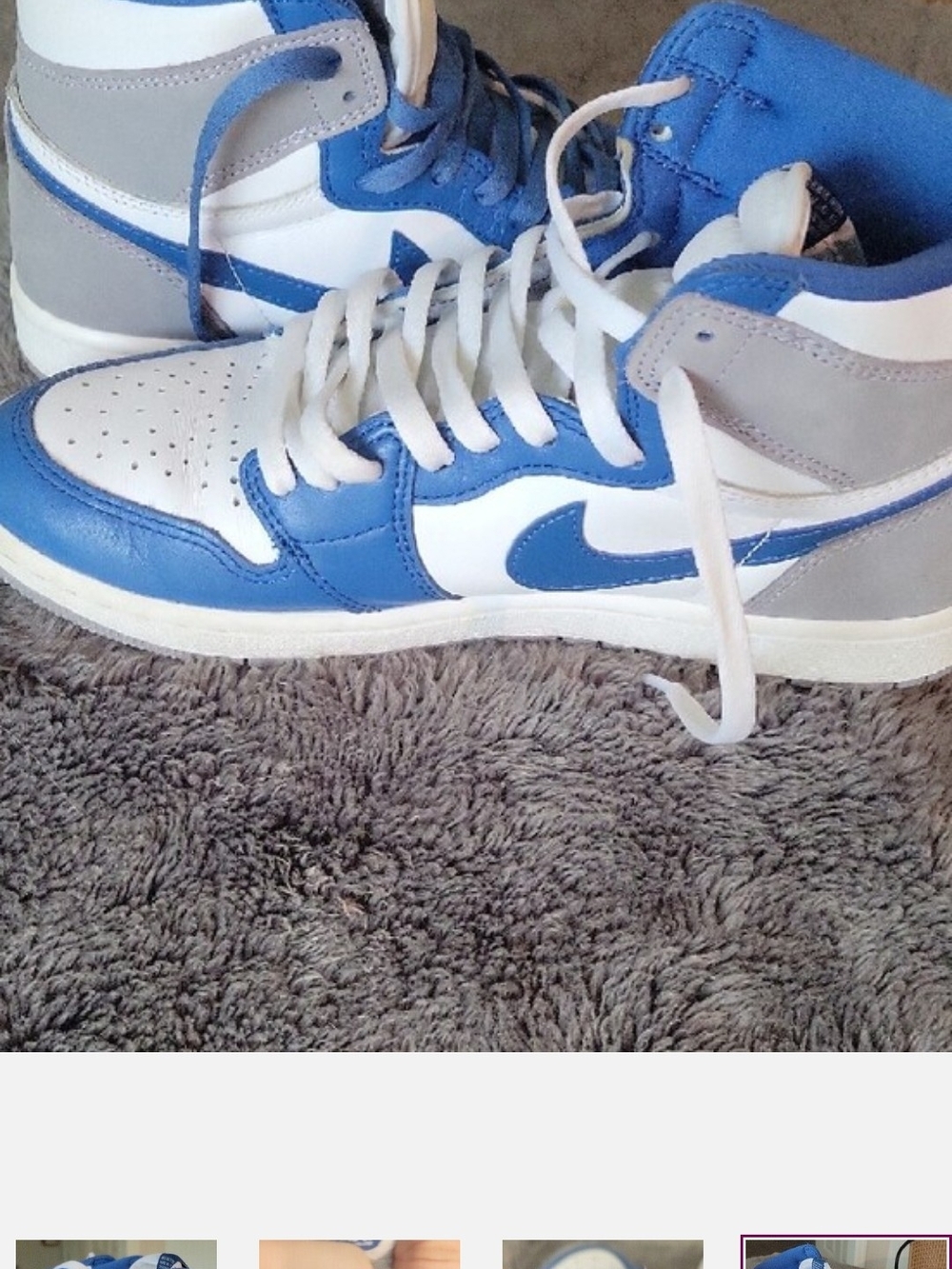 Nike Blue, White & Gray High-Top Sneakers